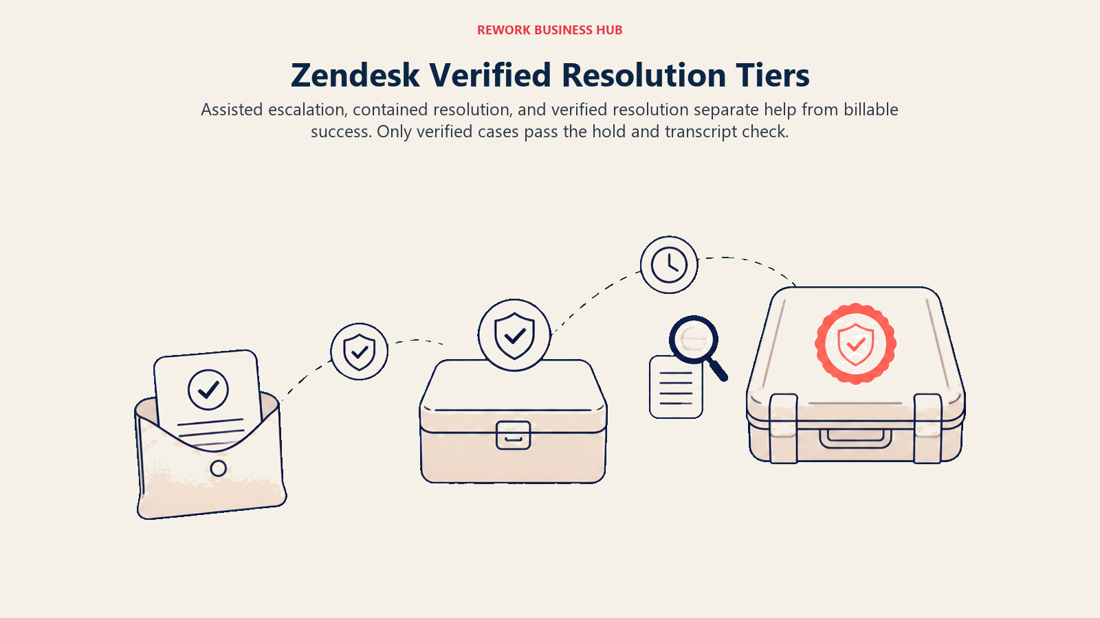 Zendesk verified resolution tiers with assisted, contained, and verified checkpoints