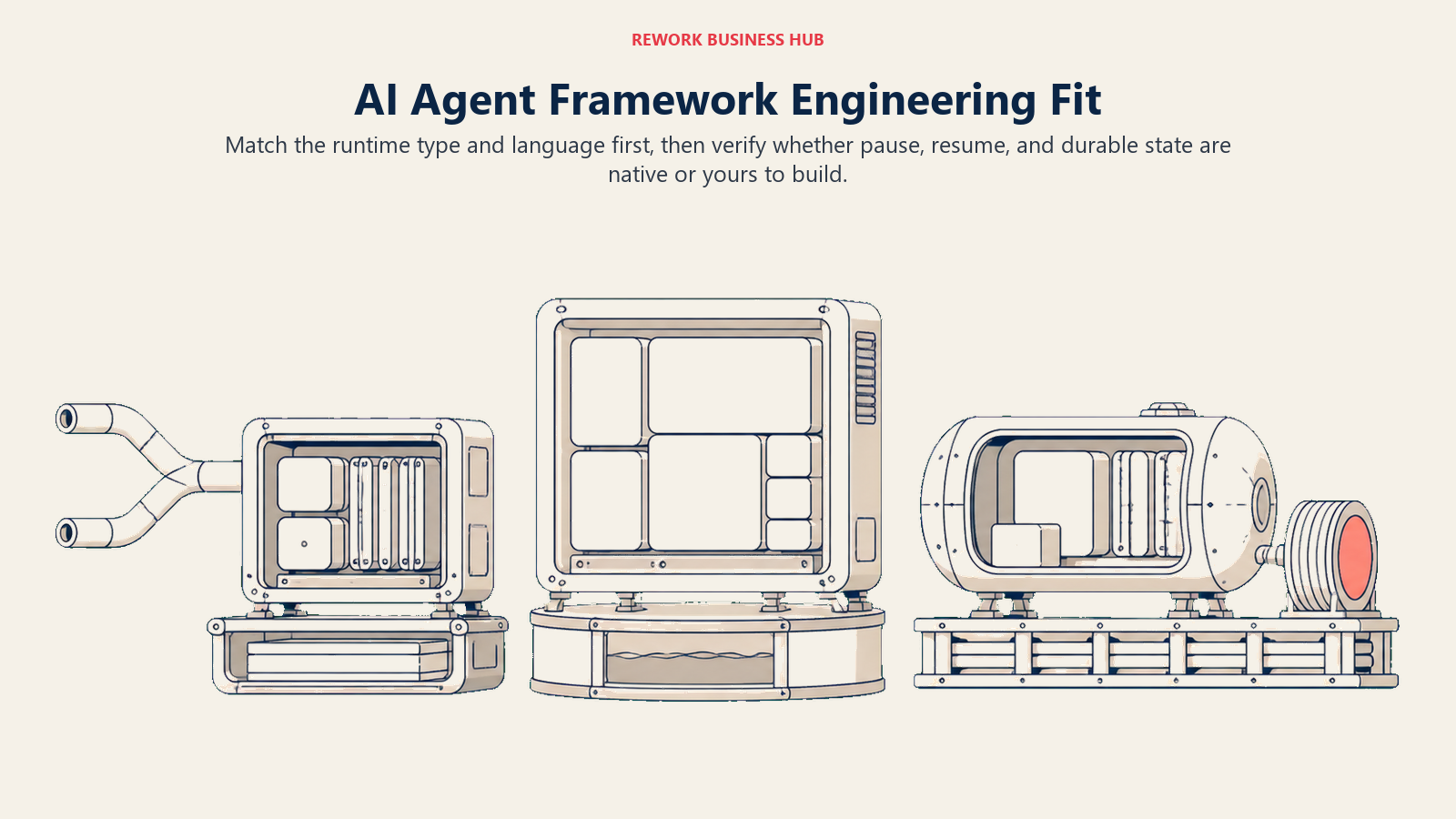 Open-source agent engineering fit across code libraries, visual self-hosted apps, coding runtimes, language branches, and durable state