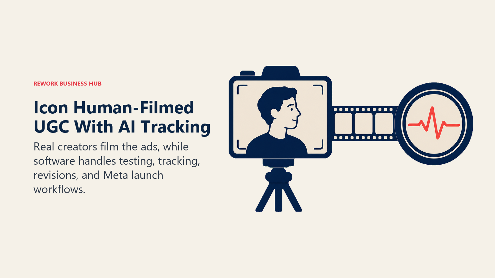 Human-filmed UGC camera frame passing through an AI tracking lens