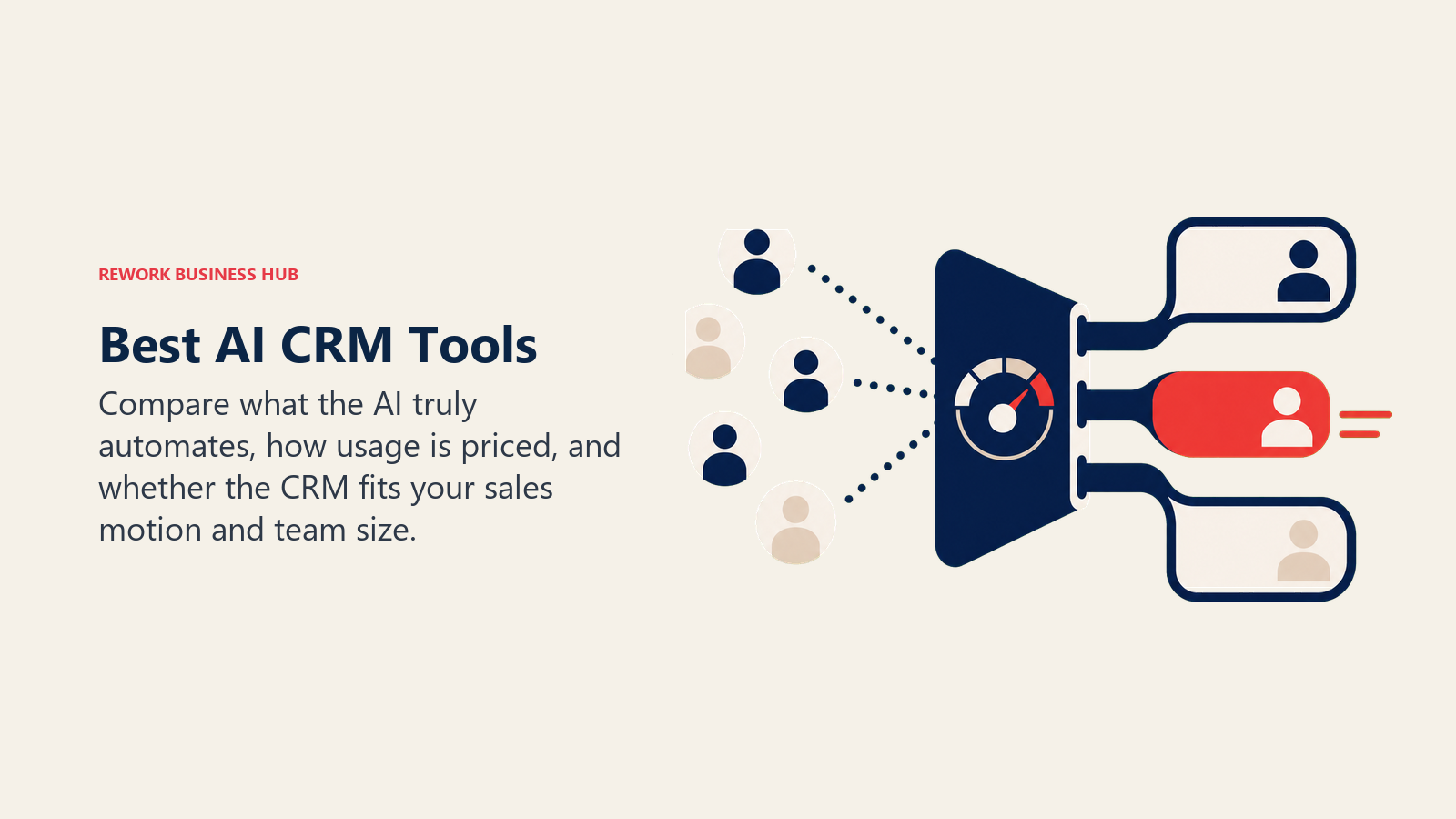 Best AI CRM tools represented by customer records routed through an intelligent pipeline based on automation and sales fit
