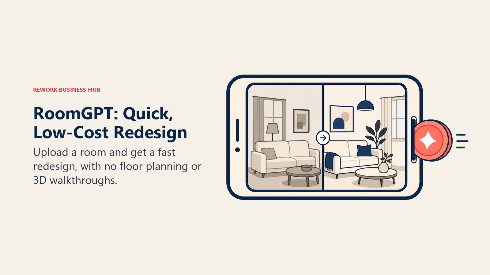 RoomGPT quick room redesign from one uploaded photo