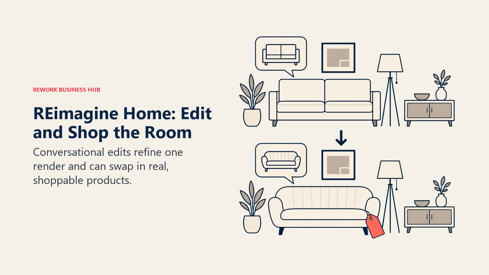 REimagine Home conversational room editing with shoppable products