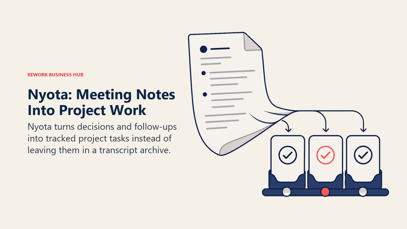 Nyota turning meeting decisions and follow-ups into tracked project tasks