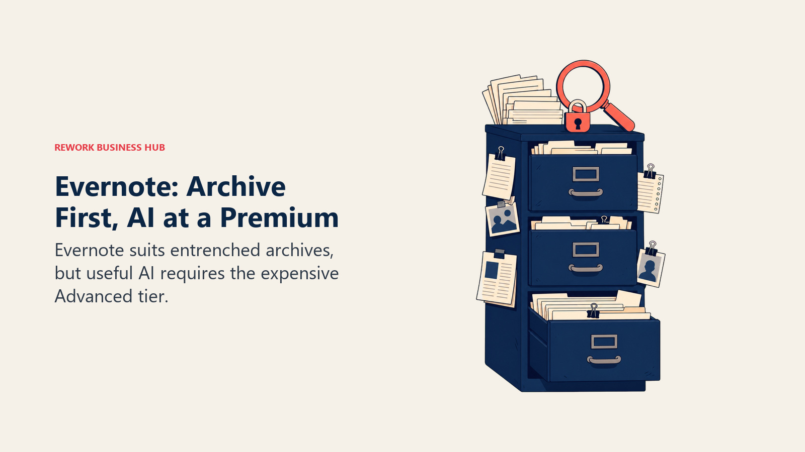 Evernote mature archive with premium AI search access