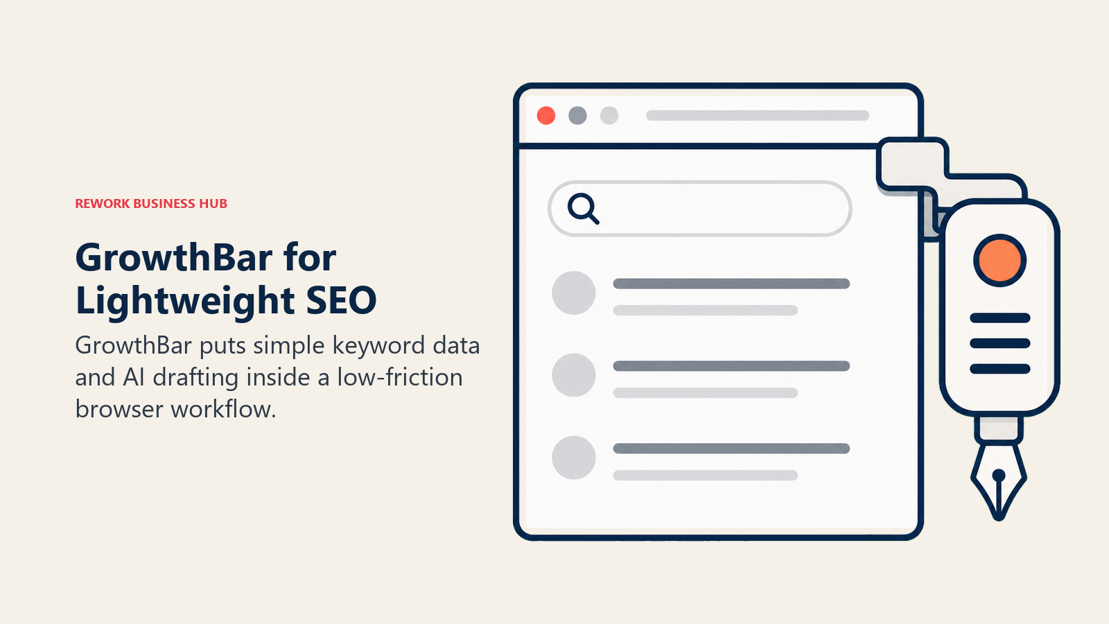 GrowthBar for Lightweight SEO shown as lightweight browser clip-on instrument