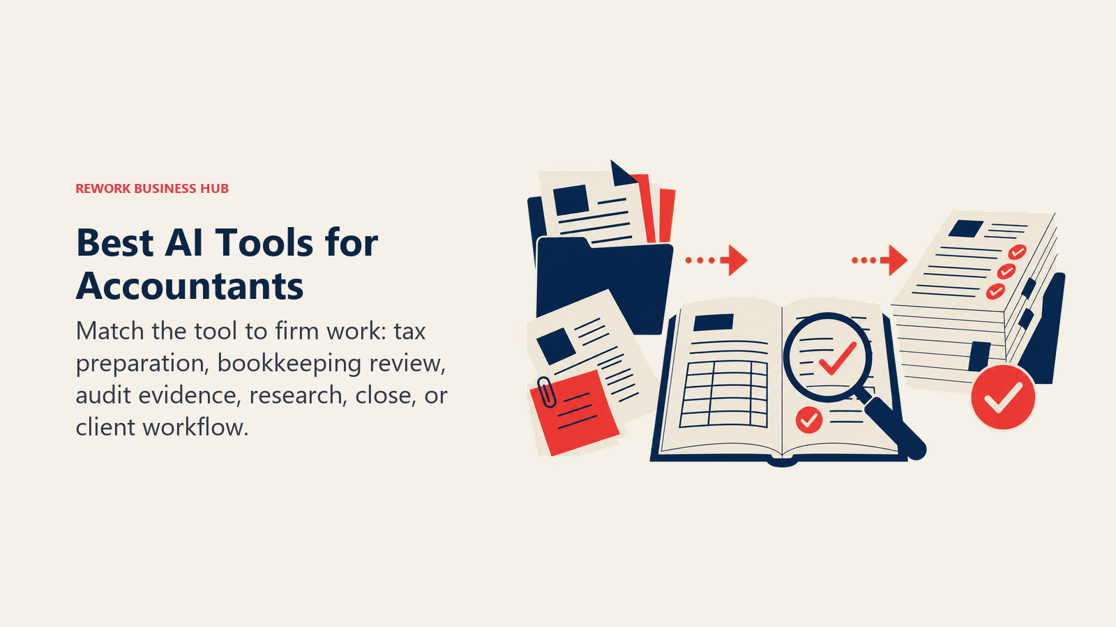 Best AI tools for accountants shown as tax, audit, and workpaper review workflows