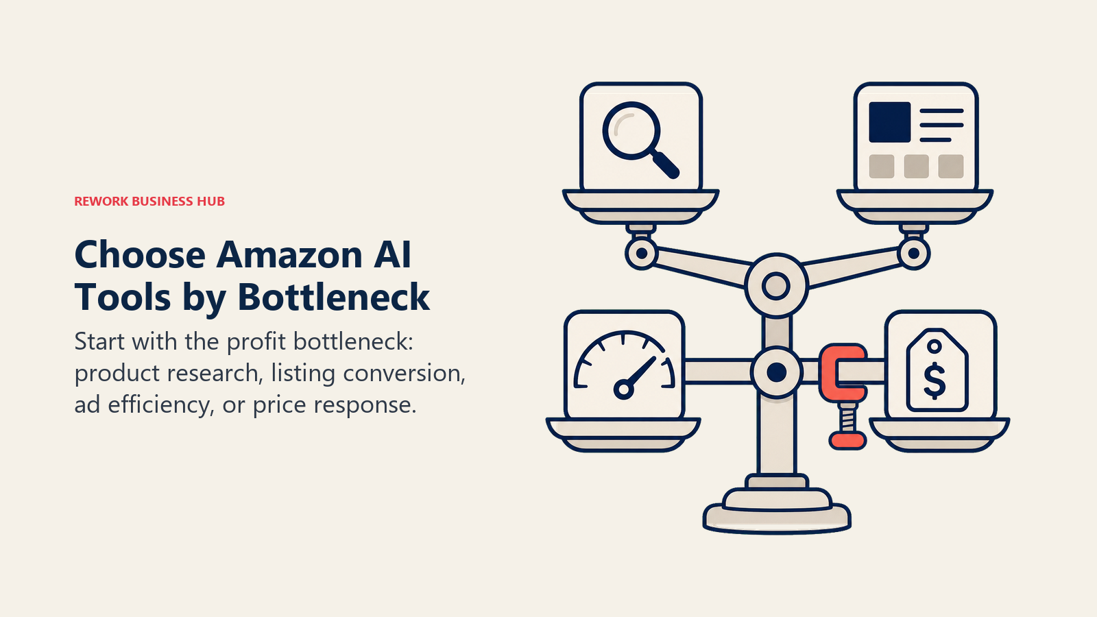 Choose Amazon AI Tools by Bottleneck shown as seller bottleneck balance