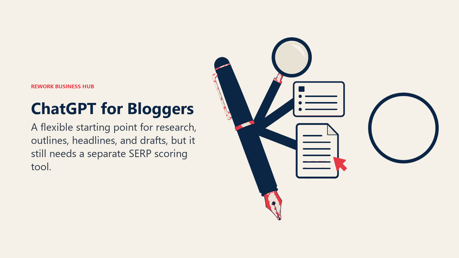 ChatGPT for Bloggers shown as multi-tip writing instrument with missing score slot