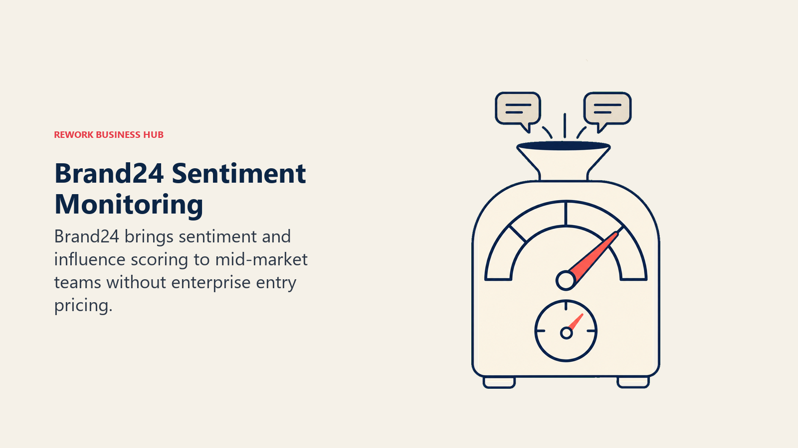 Brand24 sentiment monitoring instrument scoring mention tone and influence