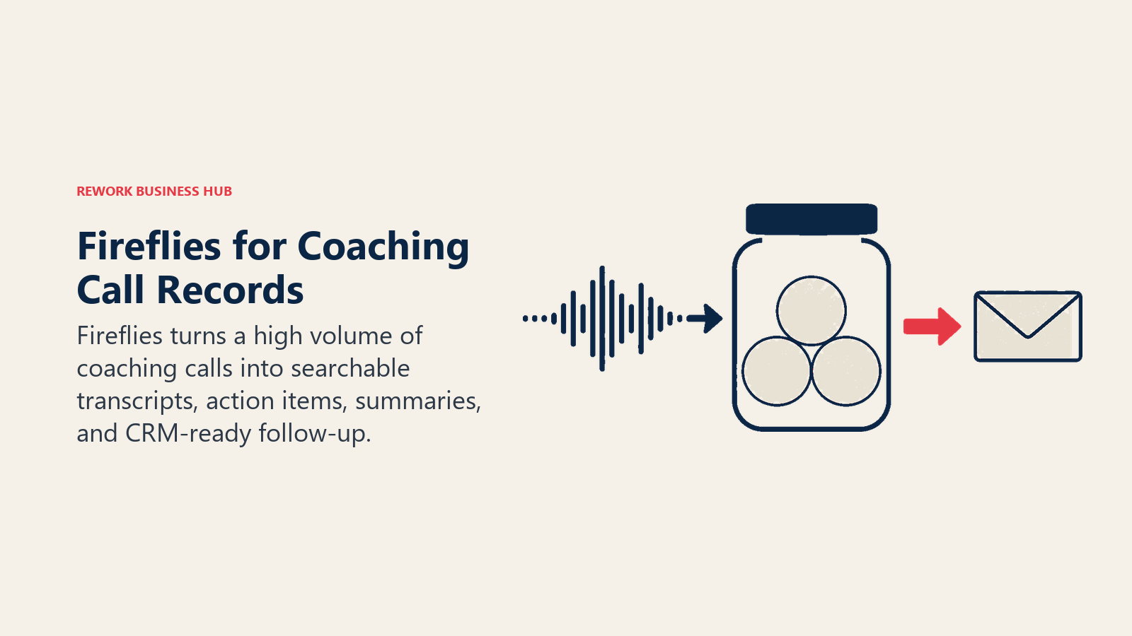 Fireflies for Coaching Call Records illustrated with indexed voice jar