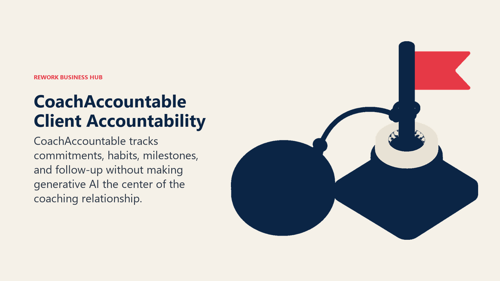 CoachAccountable Client Accountability illustrated with commitment tether board