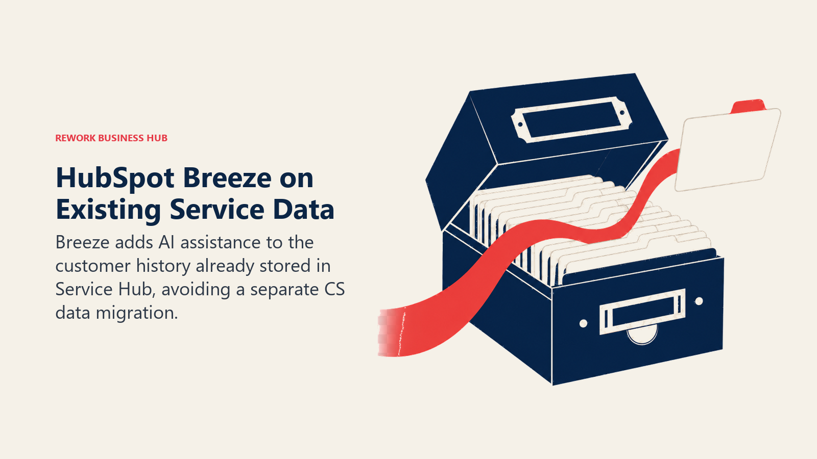 AI ribbon activating an existing customer service data archive