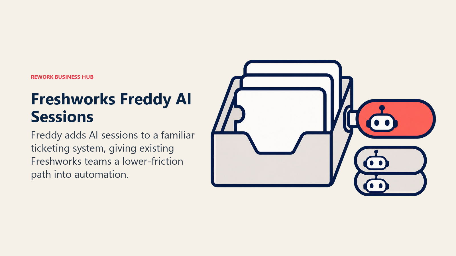 Freshworks Freddy AI session capsule added to an existing support ticket inbox
