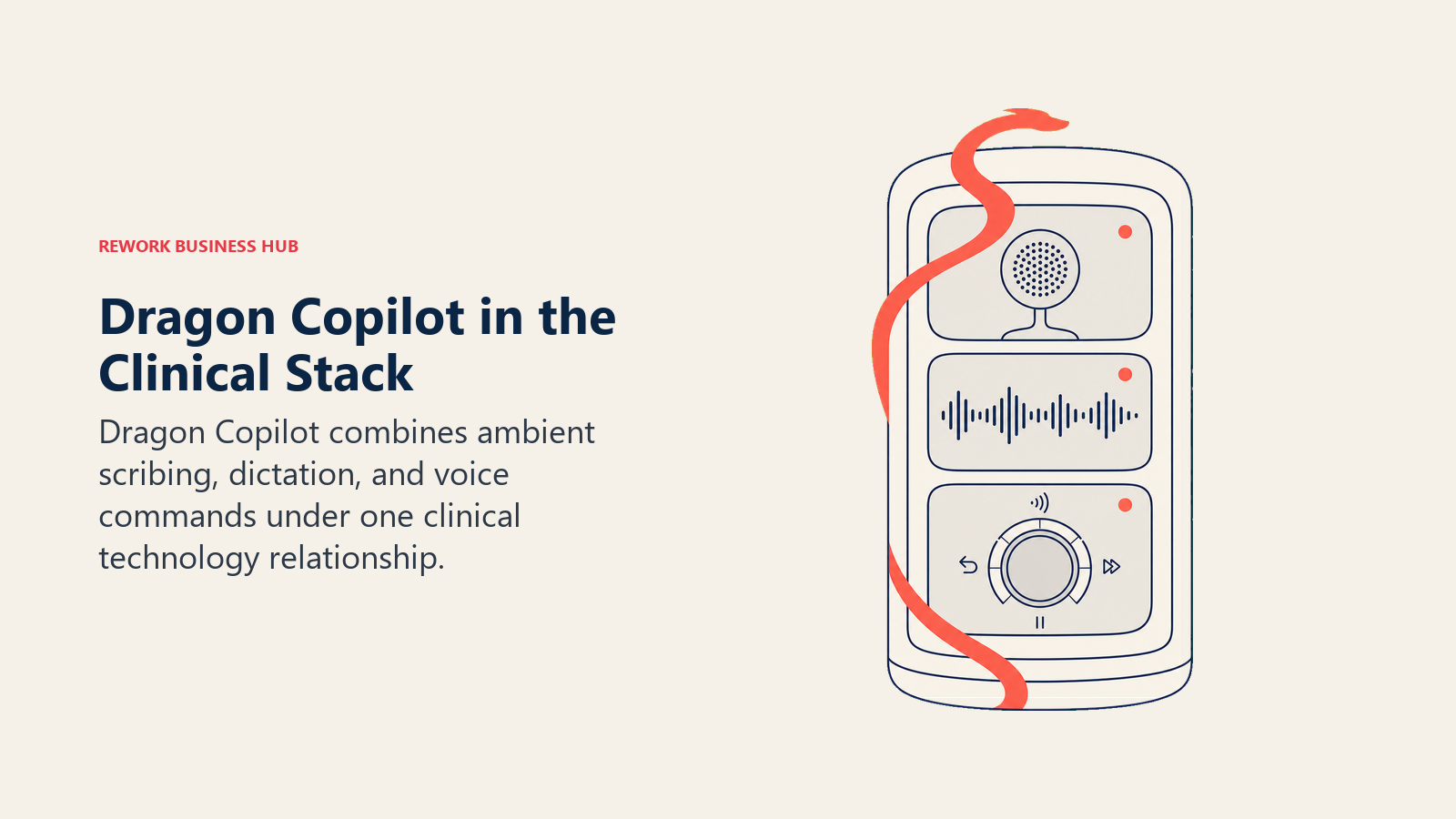 Dragon Copilot clinical stack combining ambient scribing, dictation, and voice commands