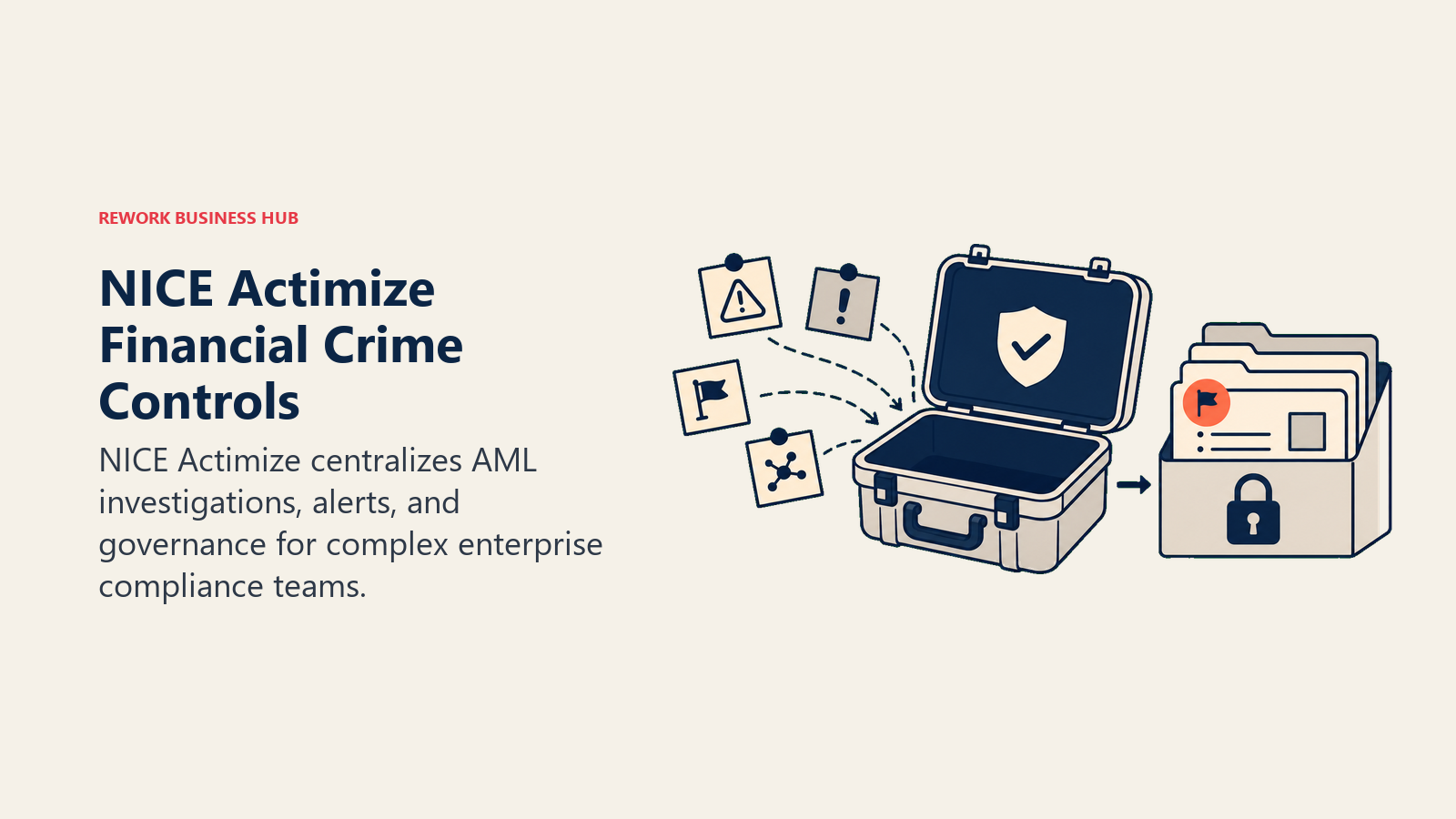 NICE Actimize Financial Crime Controls illustrated with investigation command case