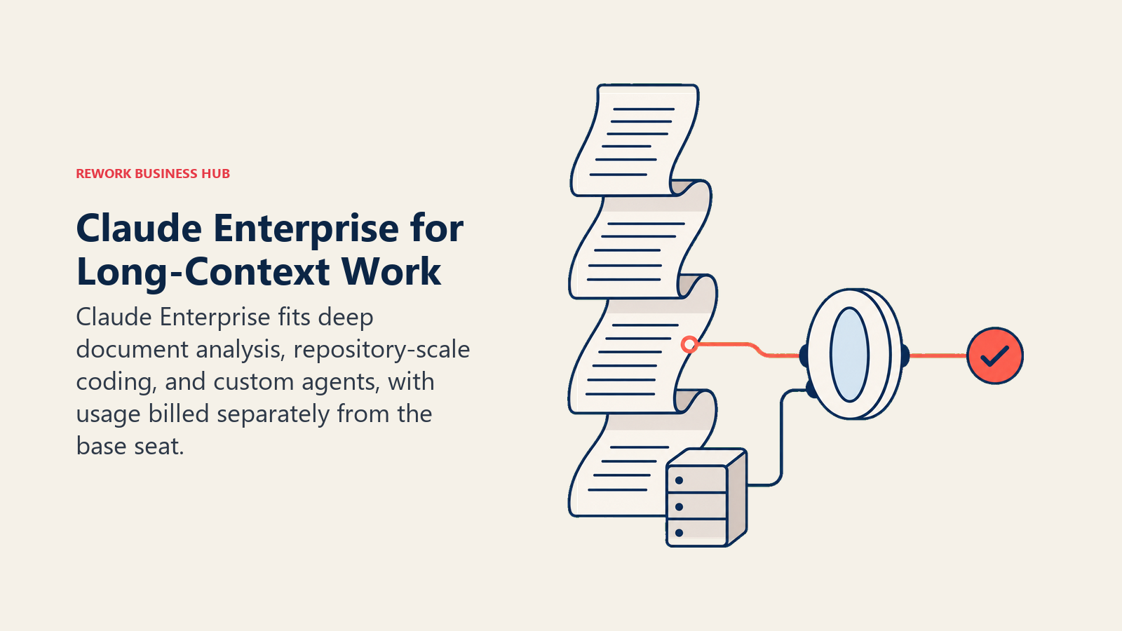 Claude Enterprise for Long-Context Work illustrated by long-context reasoning loom