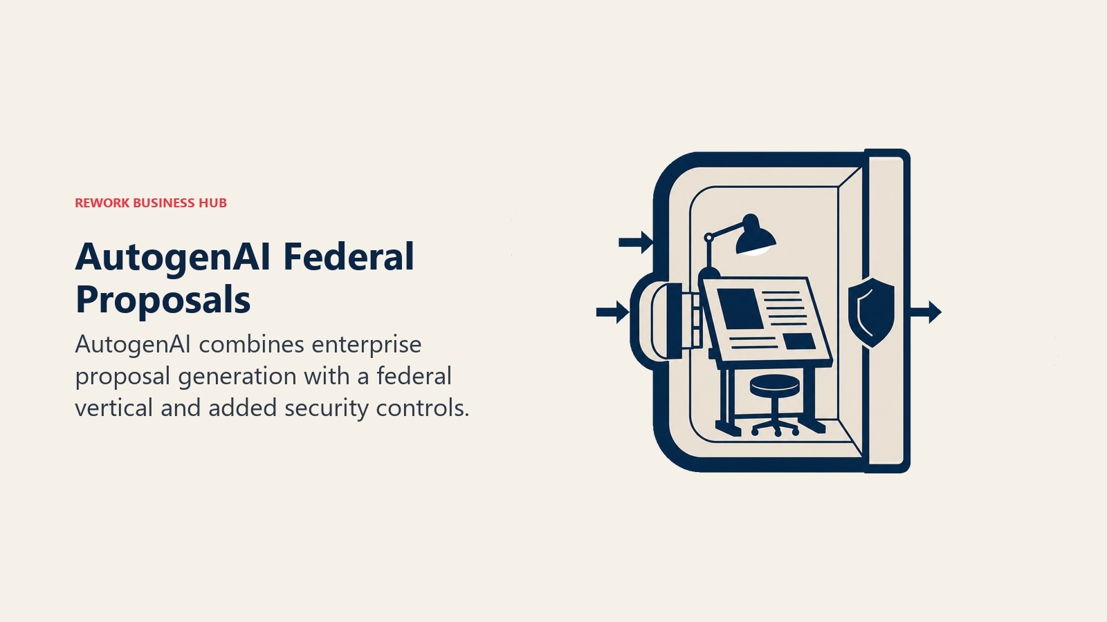 AutogenAI Federal Proposals illustrated by secure proposal drafting chamber