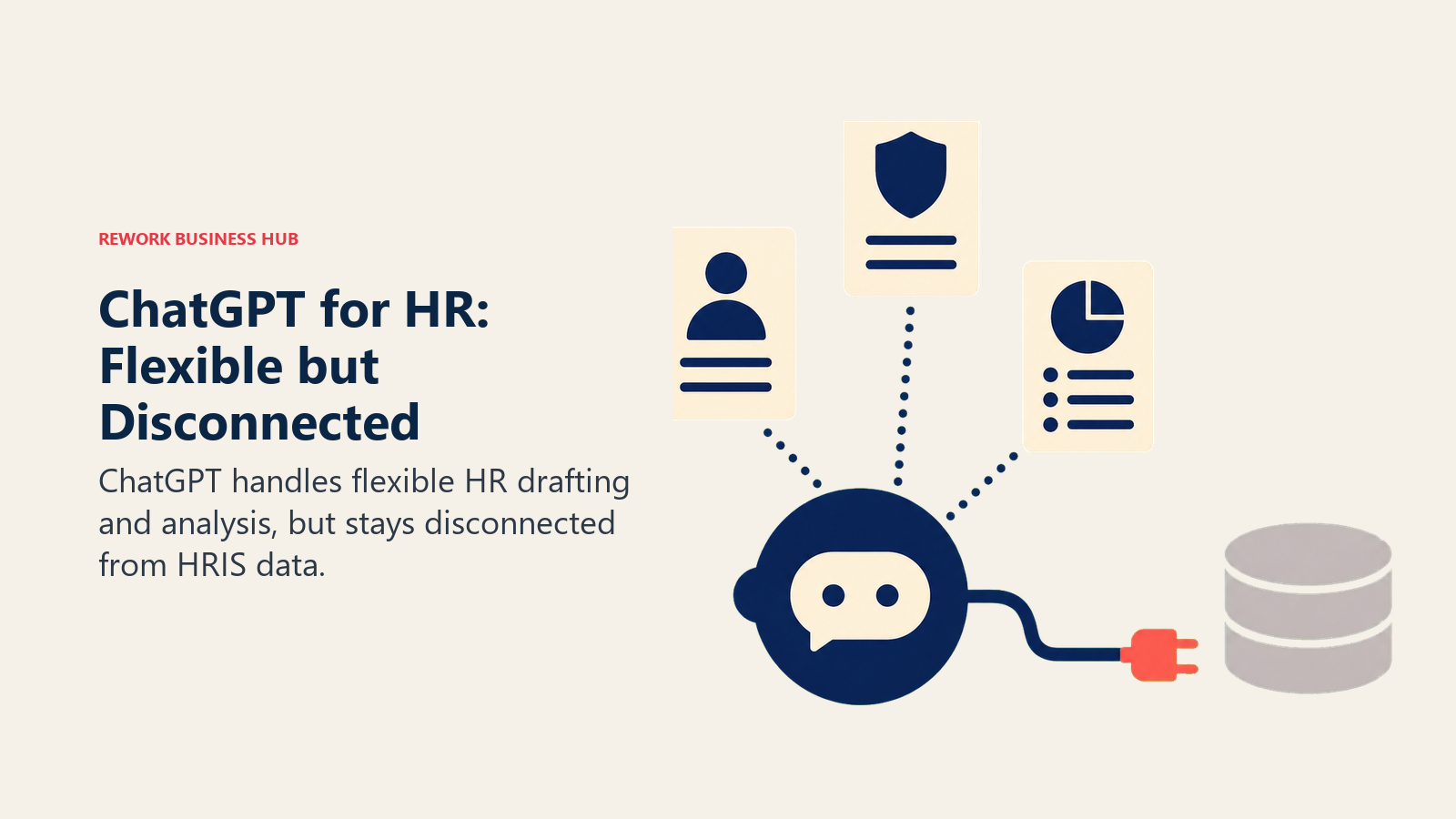 ChatGPT HR drafting and analysis disconnected from HRIS data