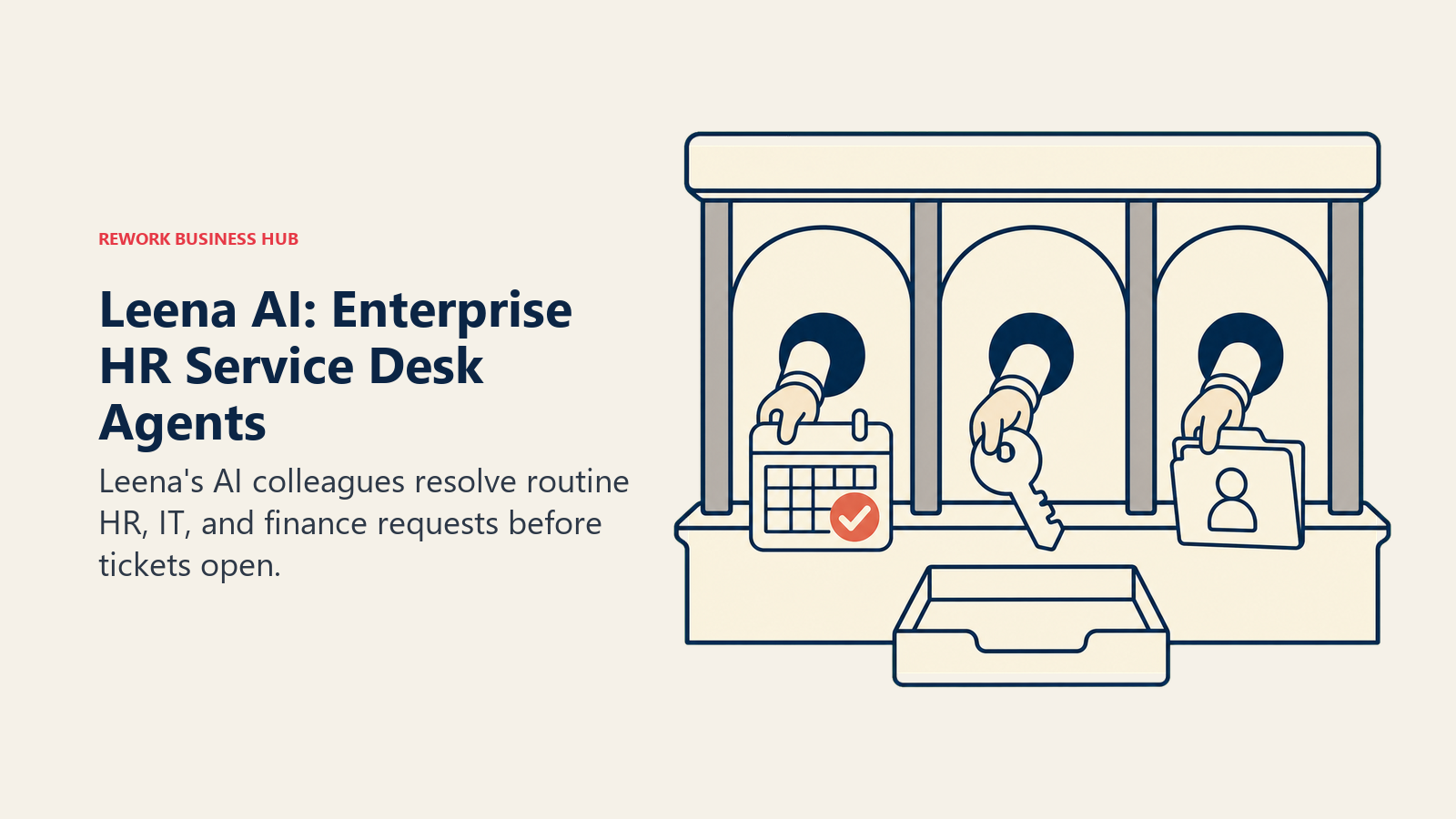 Leena AI service desk agents resolving routine employee requests