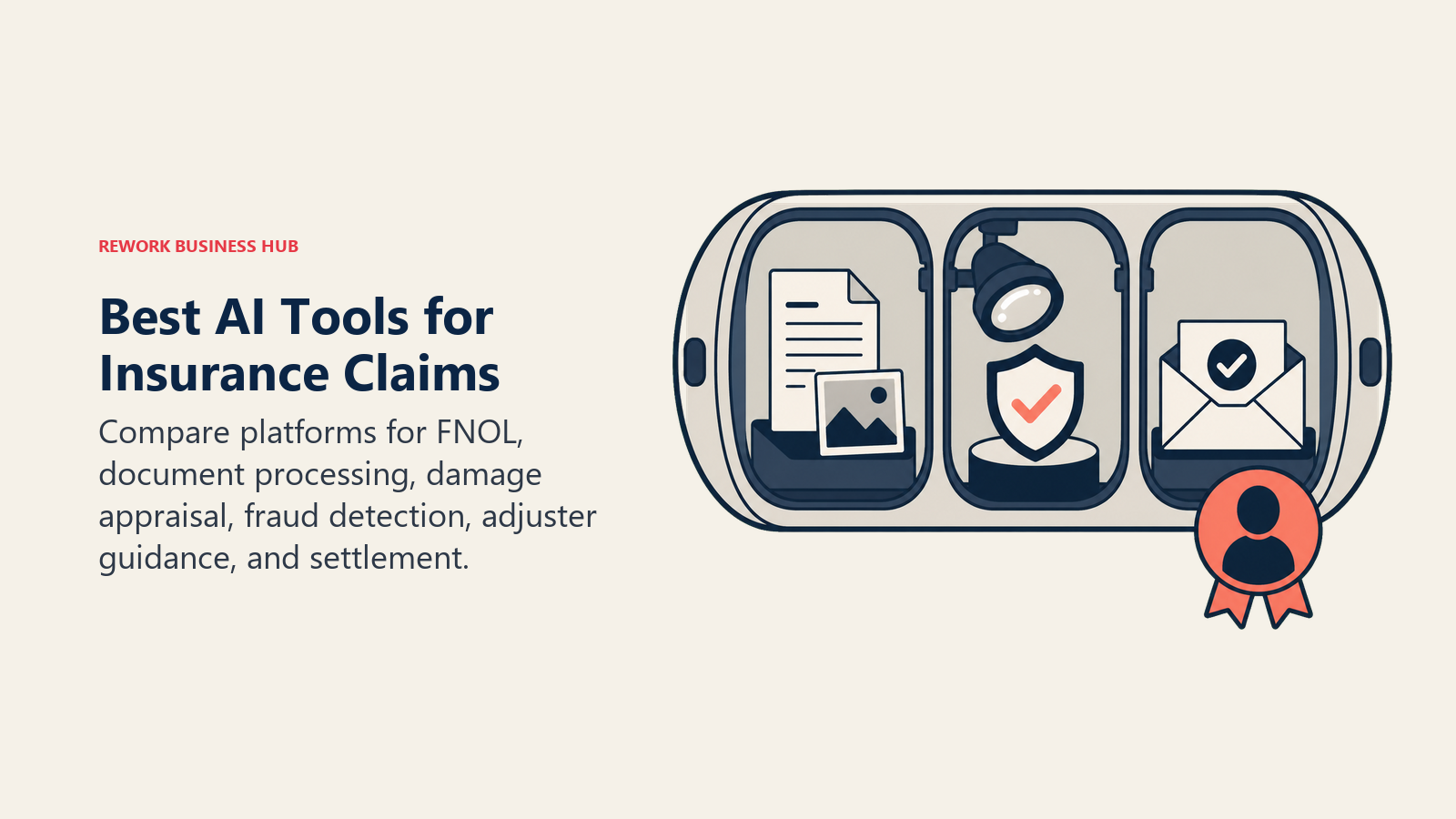Best AI tools for insurance claims shown as an auditable capsule for intake appraisal fraud review and settlement