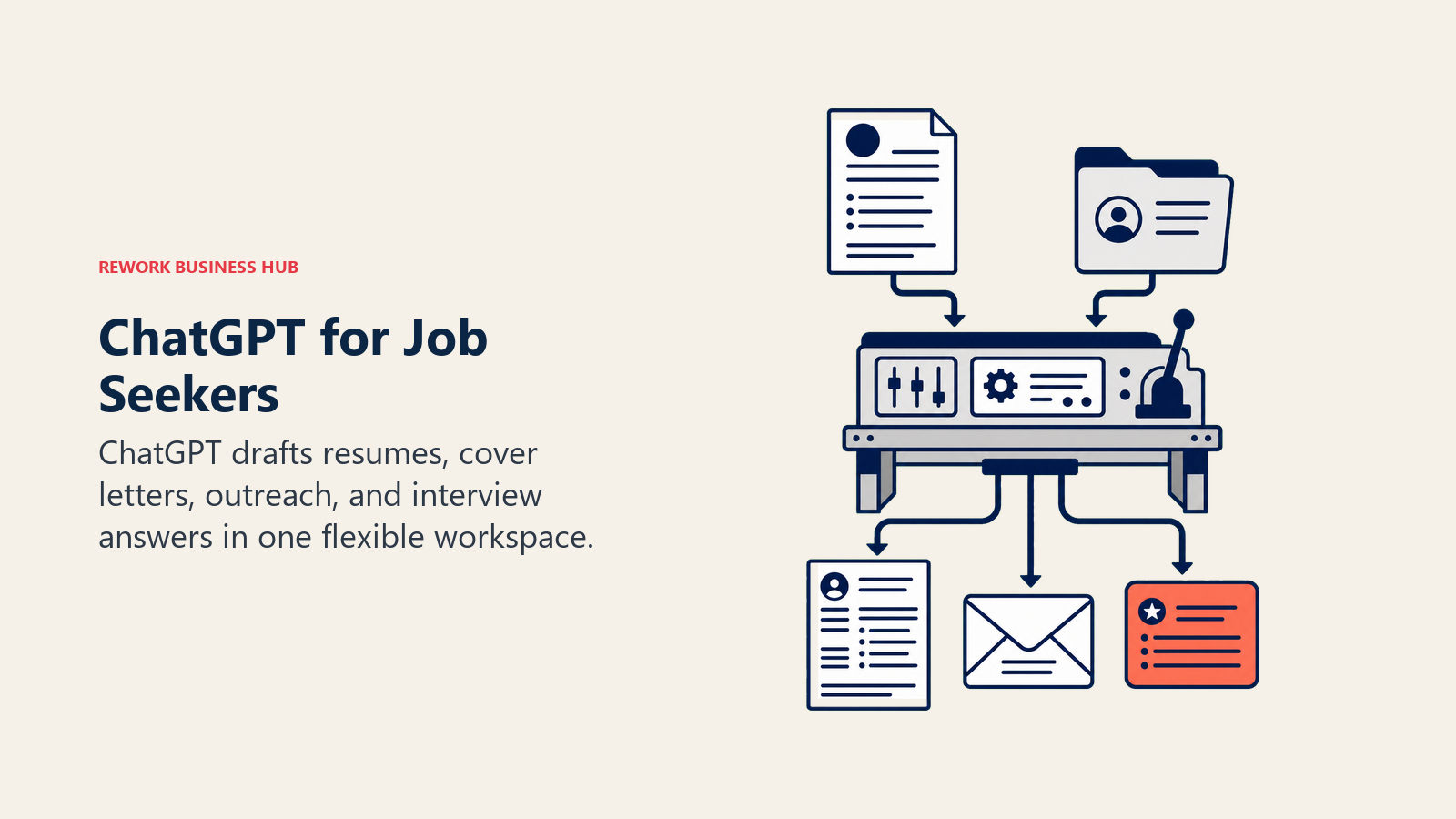 ChatGPT for Job Seekers shown as job-search drafting workbench