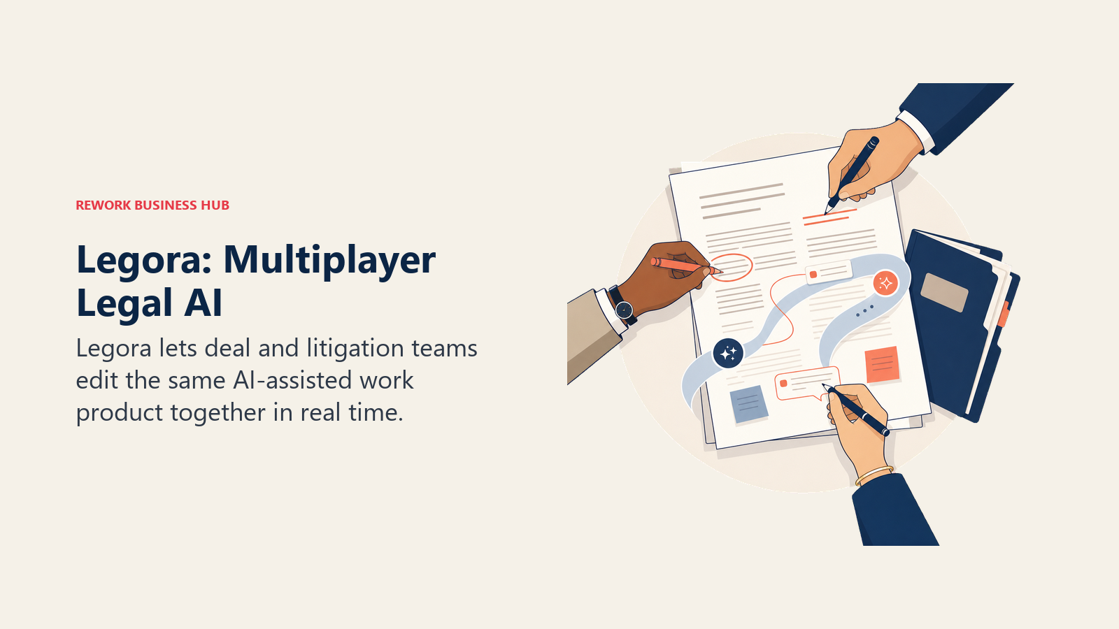 Legora multiplayer legal AI with several attorneys editing one shared document