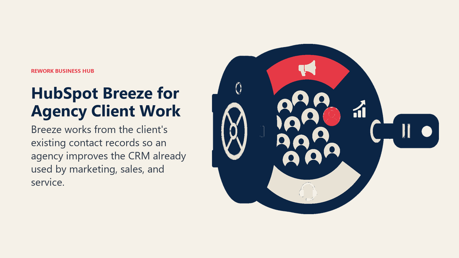 HubSpot Breeze for Agency Client Work illustrated with agency tool docking into client vault