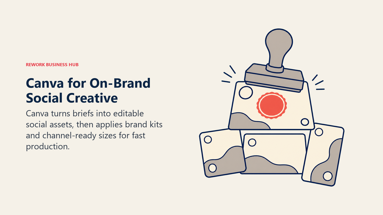 Canva for On-Brand Social Creative shown as brand press and format frames