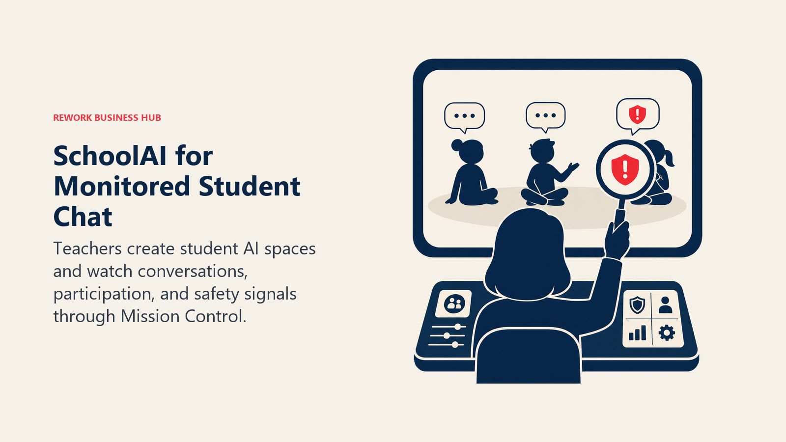 Teacher Mission Control monitoring student AI conversations and safety