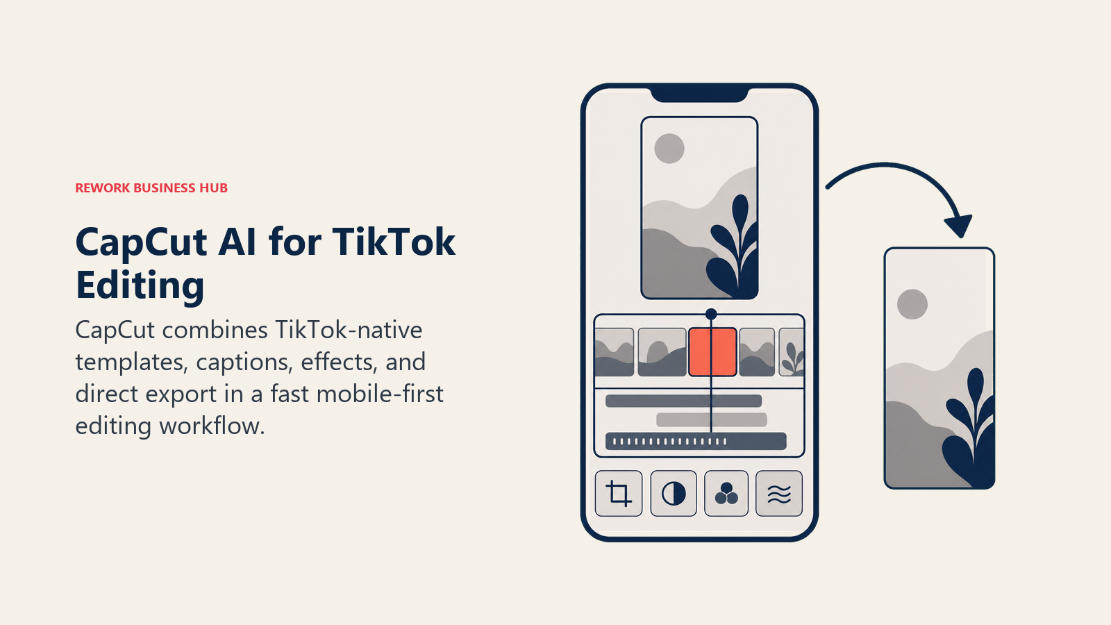 CapCut AI for TikTok Editing shown as vertical mobile edit shuttle