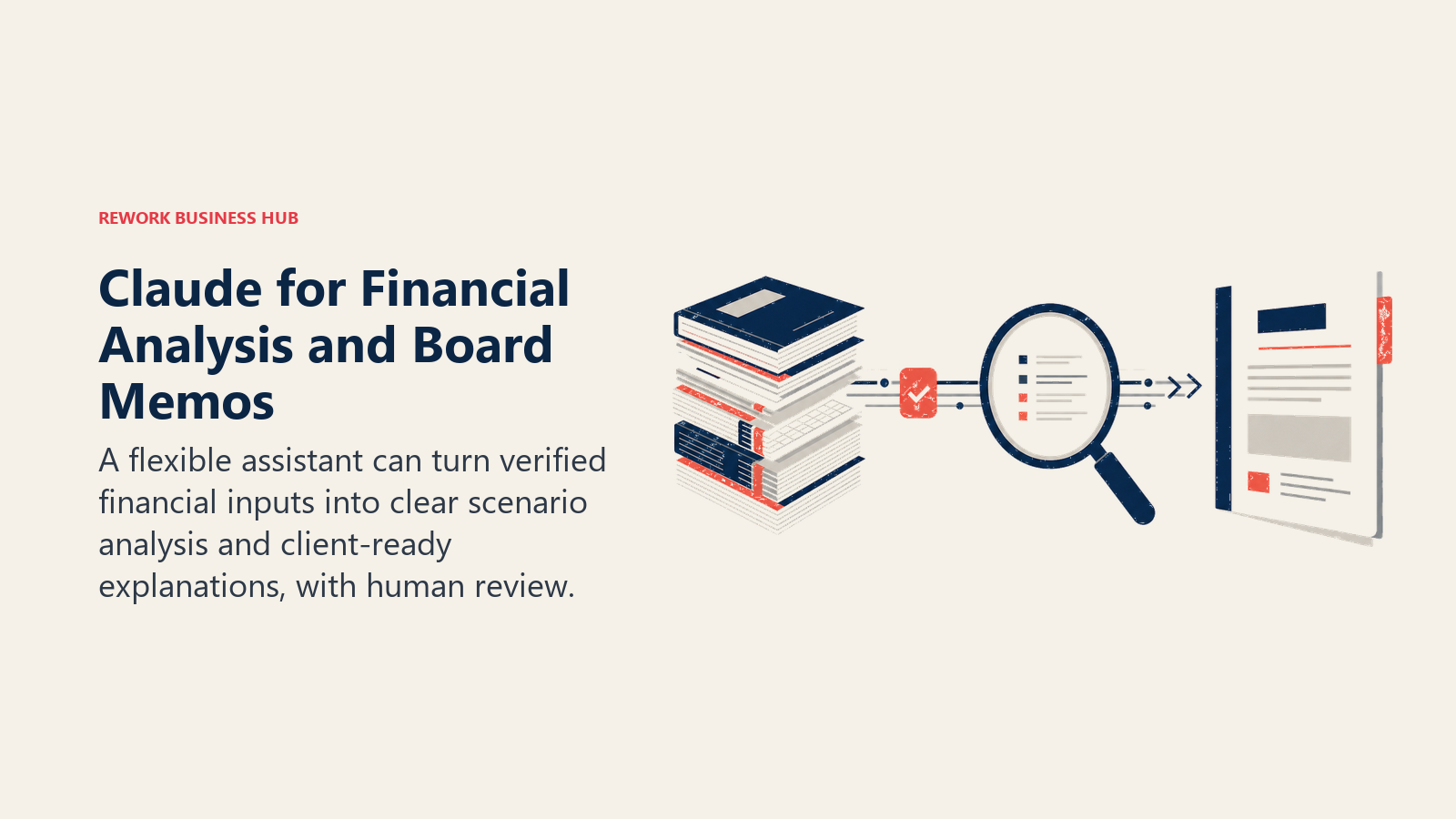 Verified financial ledger becoming a client-ready board memo