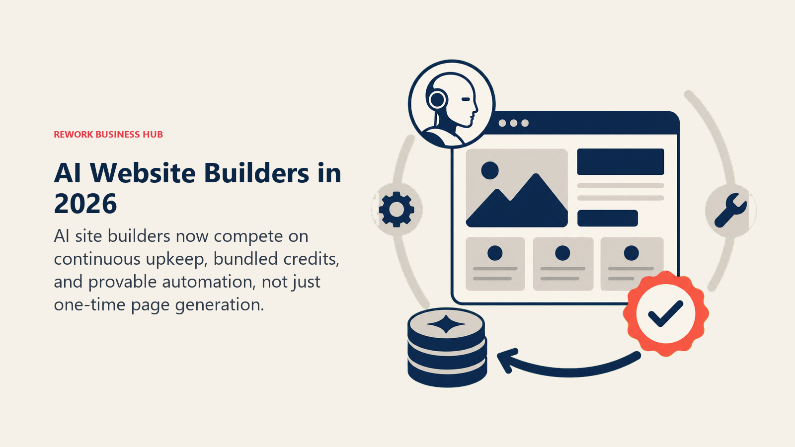 AI website builder trends in 2026 shown as a site moving into continuous upkeep