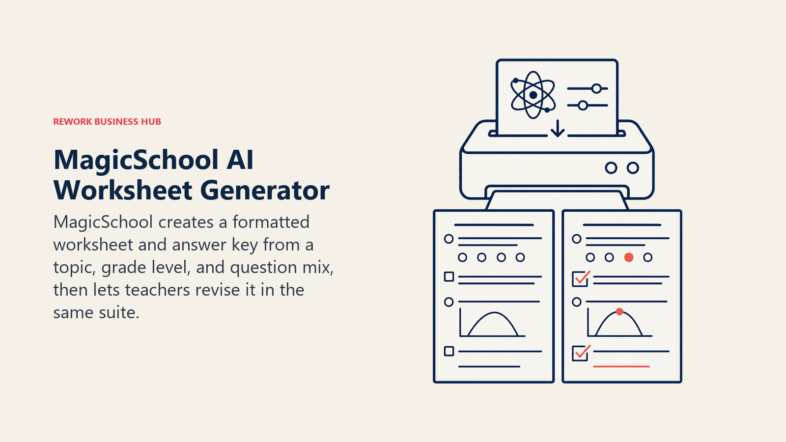 MagicSchool AI generating a formatted worksheet and matching answer key