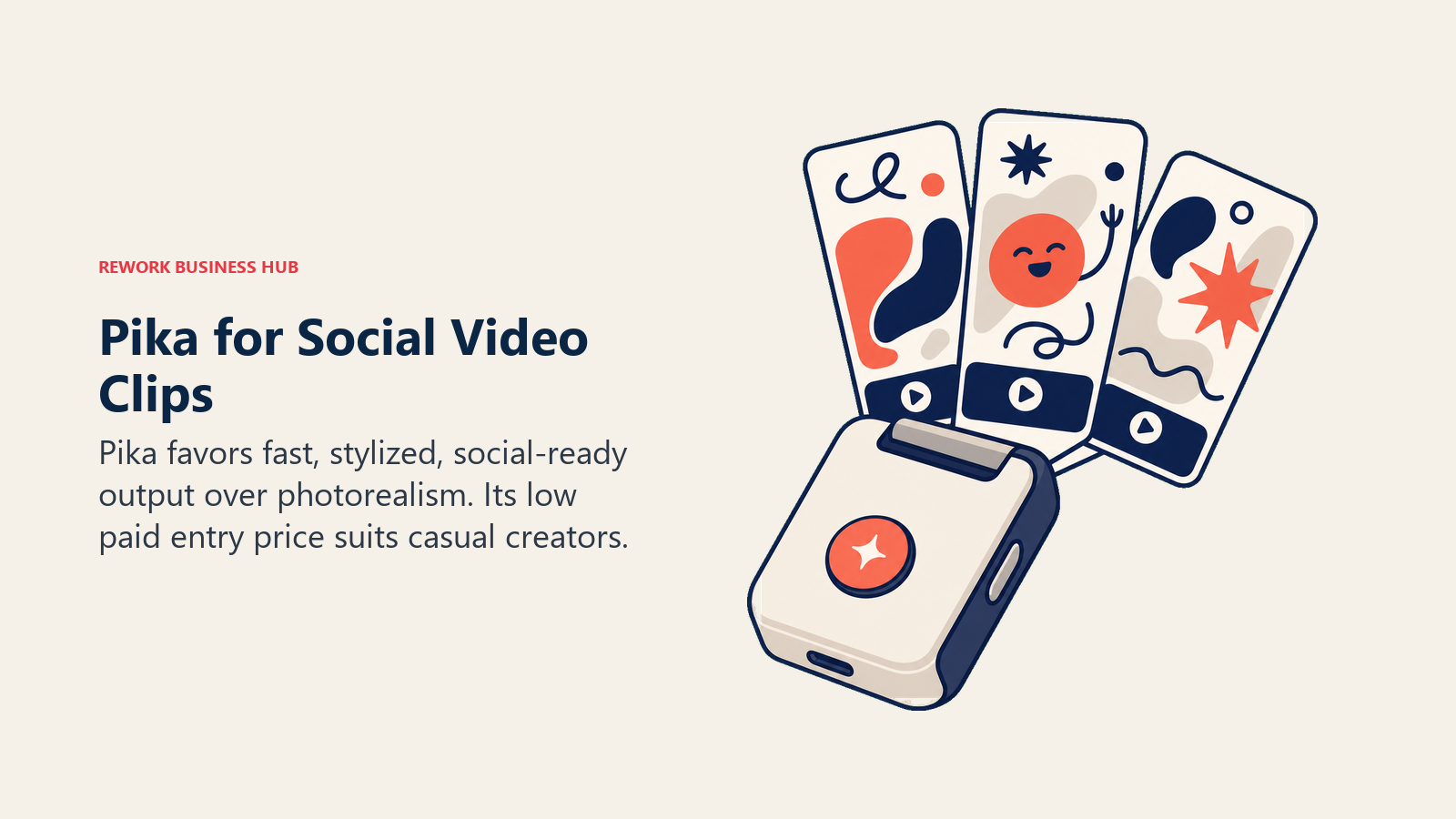 Pika social video clip maker producing fast stylized vertical frames