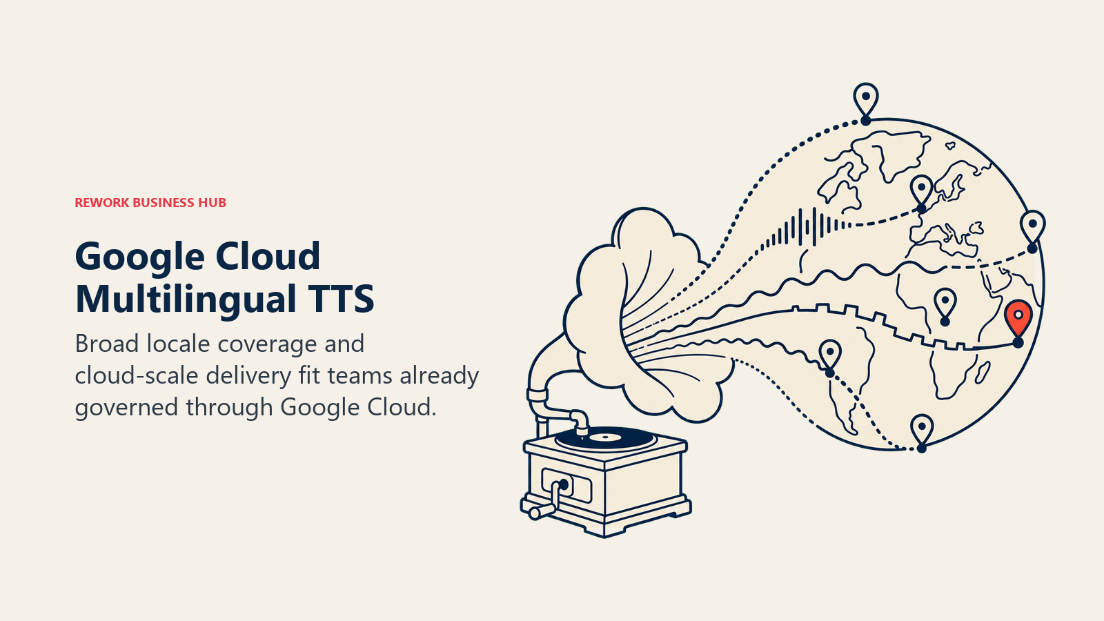 Cloud speech engine broadcasting multilingual voice waves around a globe