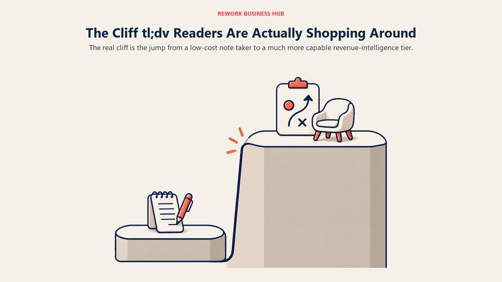 Pricing cliff visual for tl;dv readers