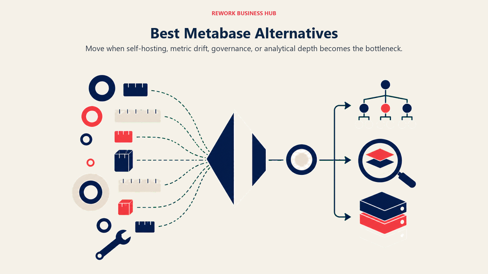 Metabase alternatives turning drifting ad hoc questions into governed shared metrics and deeper analysis