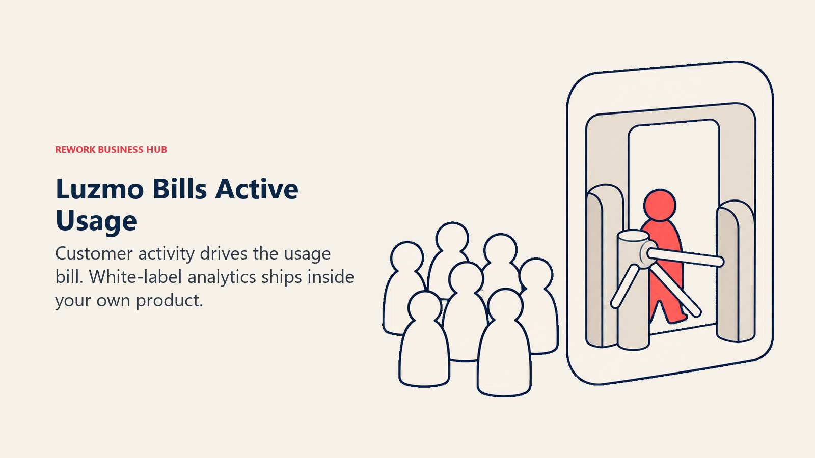 Luzmo Bills Active Usage illustrated with turnstile