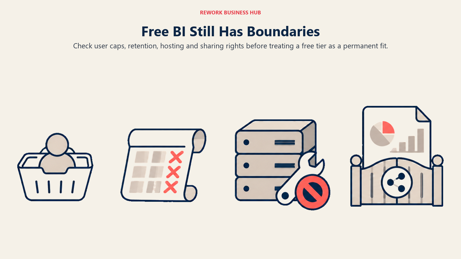 Free BI Still Has Boundaries illustrated with boundary containers