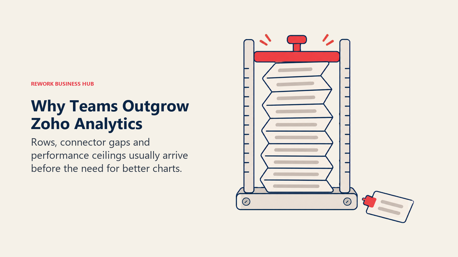 Why Teams Outgrow Zoho Analytics illustrated with accordion