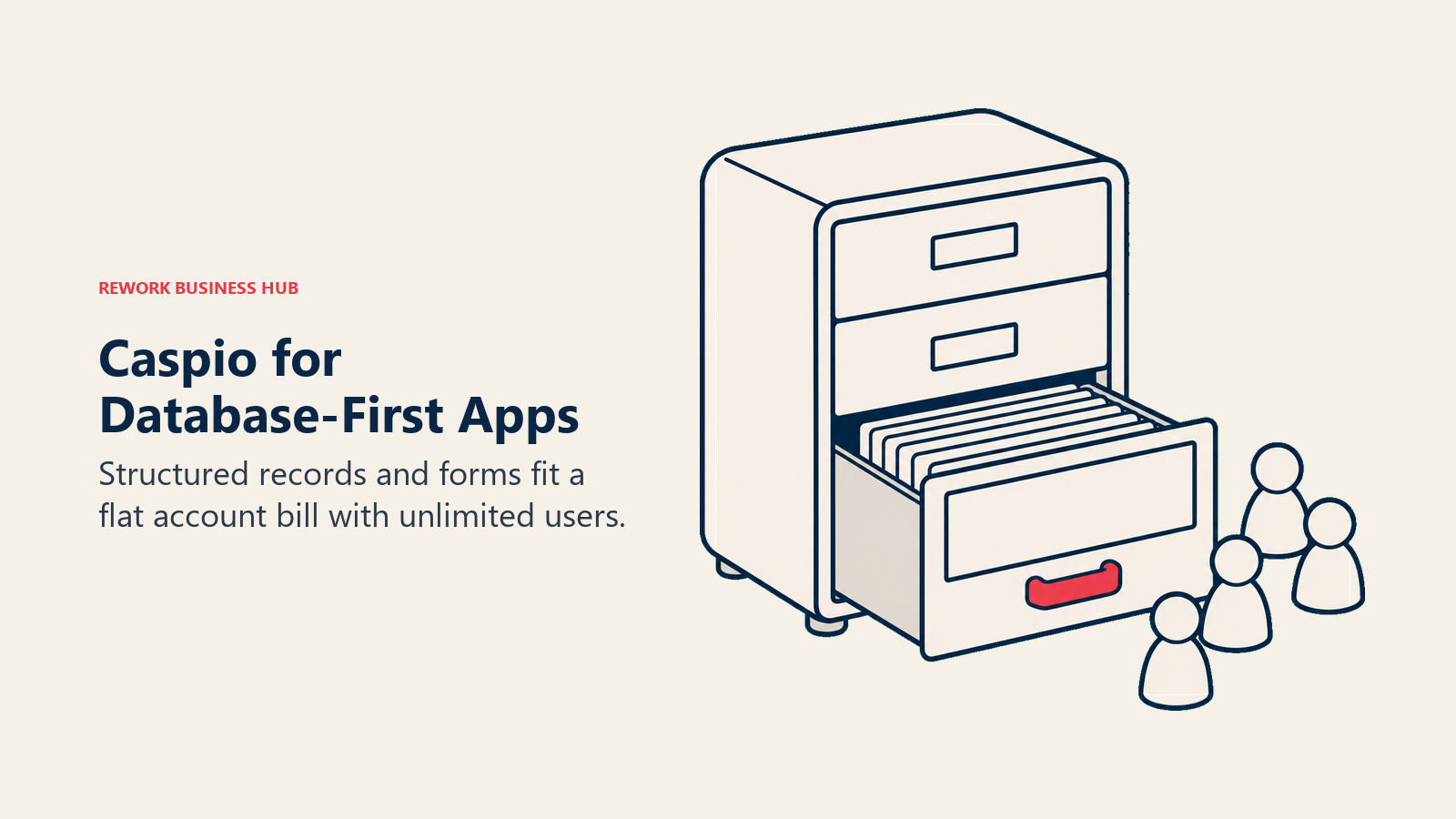 Caspio for Database-First Apps. Structured records and forms fit a flat account bill with unlimited users.