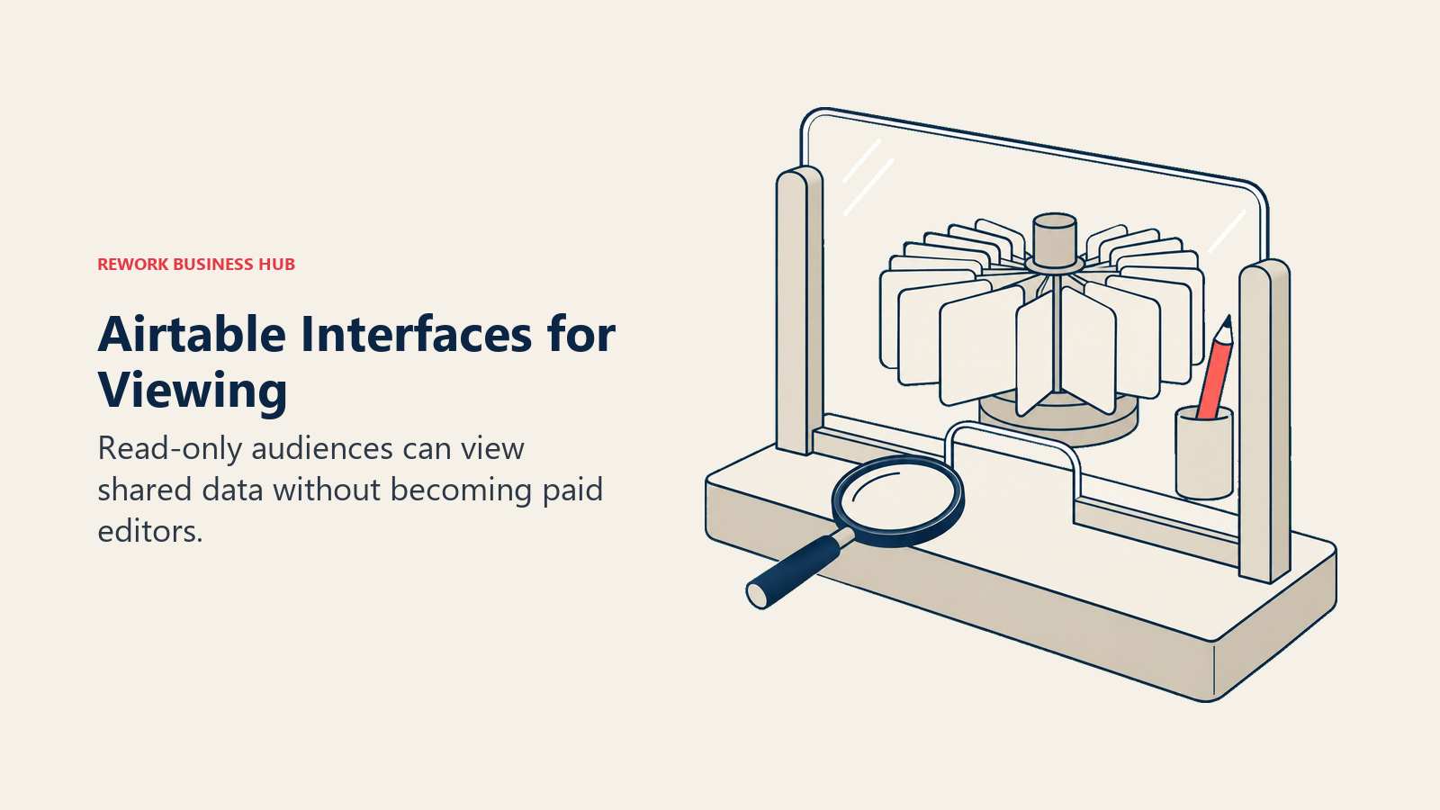 Airtable Interfaces for Viewing. Read-only audiences can view shared data without becoming paid editors.