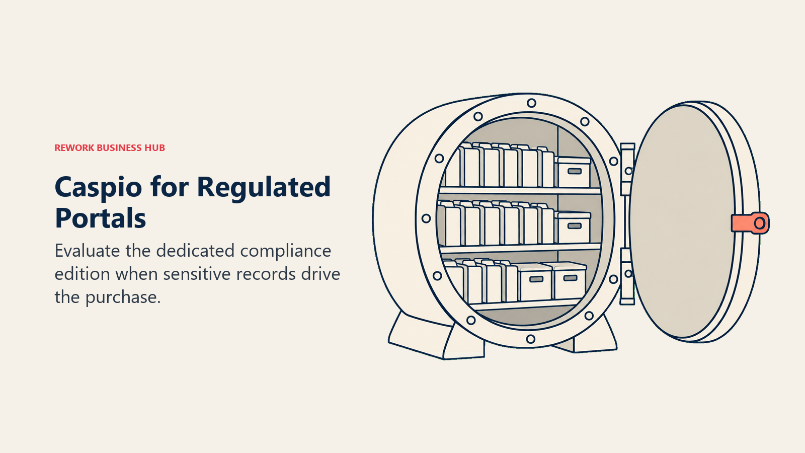 Caspio for Regulated Portals. Evaluate the dedicated compliance edition when sensitive records drive the purchase.