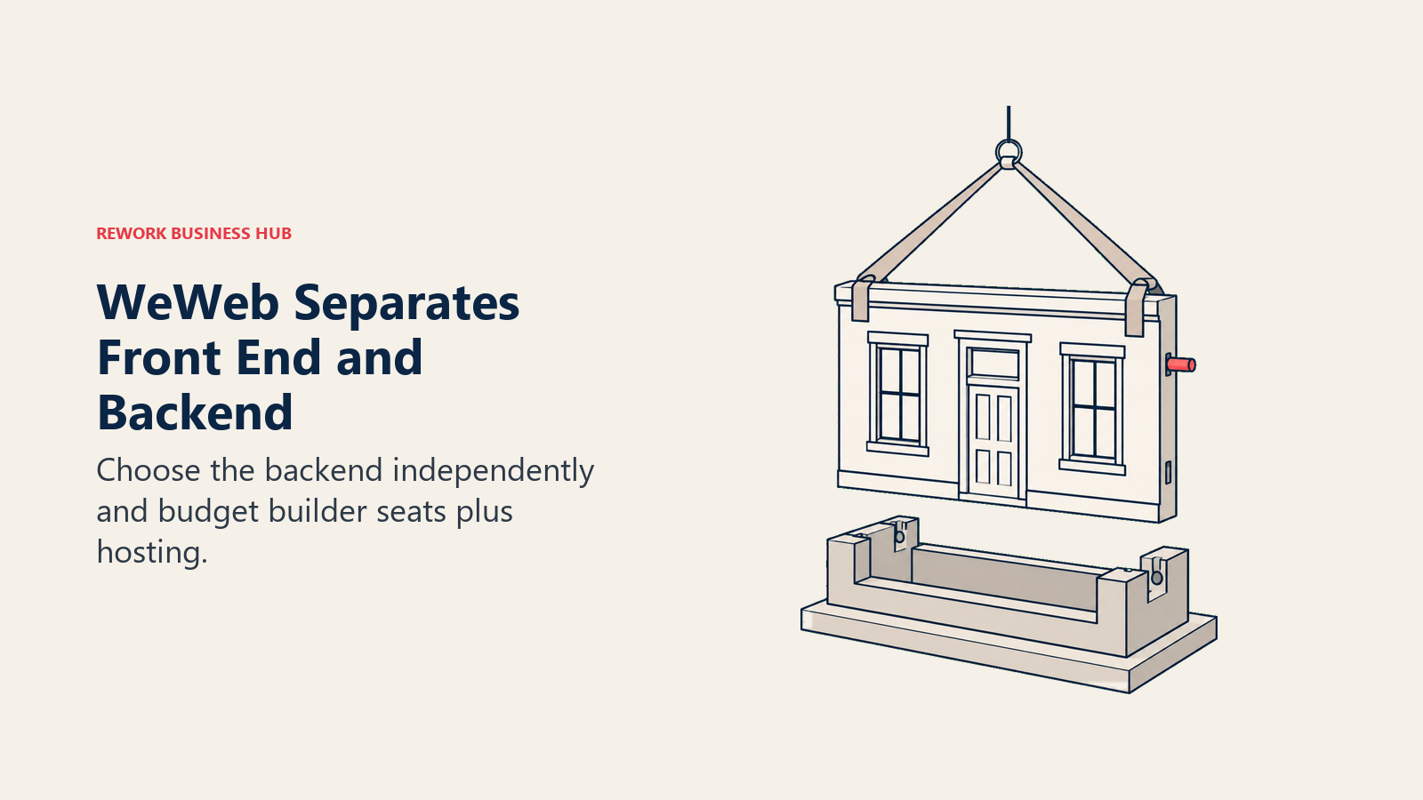 WeWeb Separates Front End and Backend. Choose the backend independently and budget builder seats plus hosting.