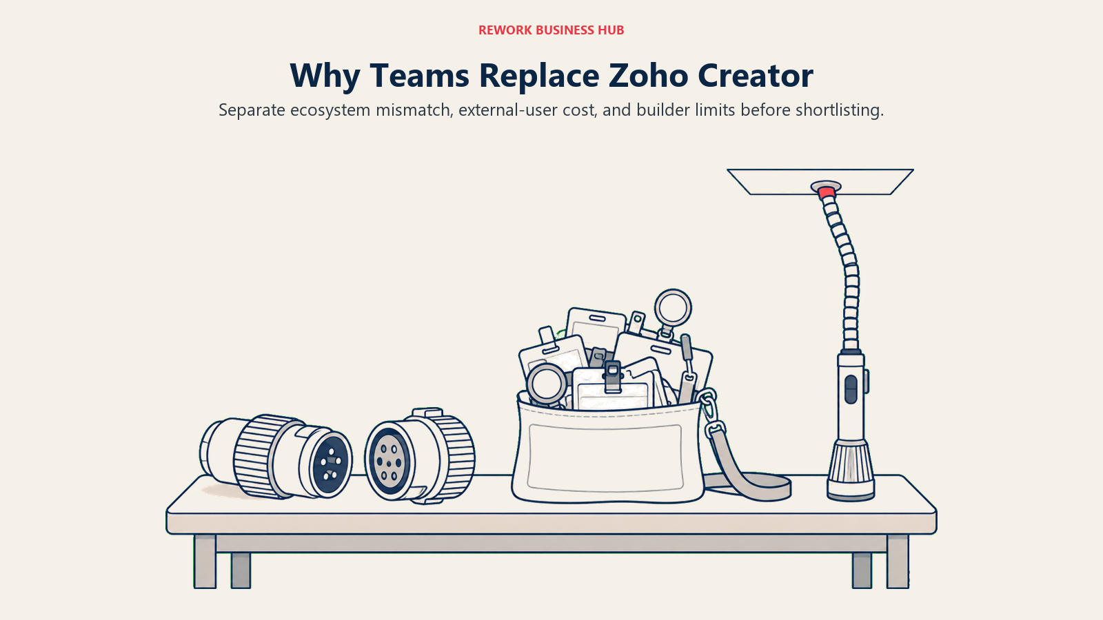 Why Teams Replace Zoho Creator. Separate ecosystem mismatch, external-user cost, and builder limits before shortlisting.