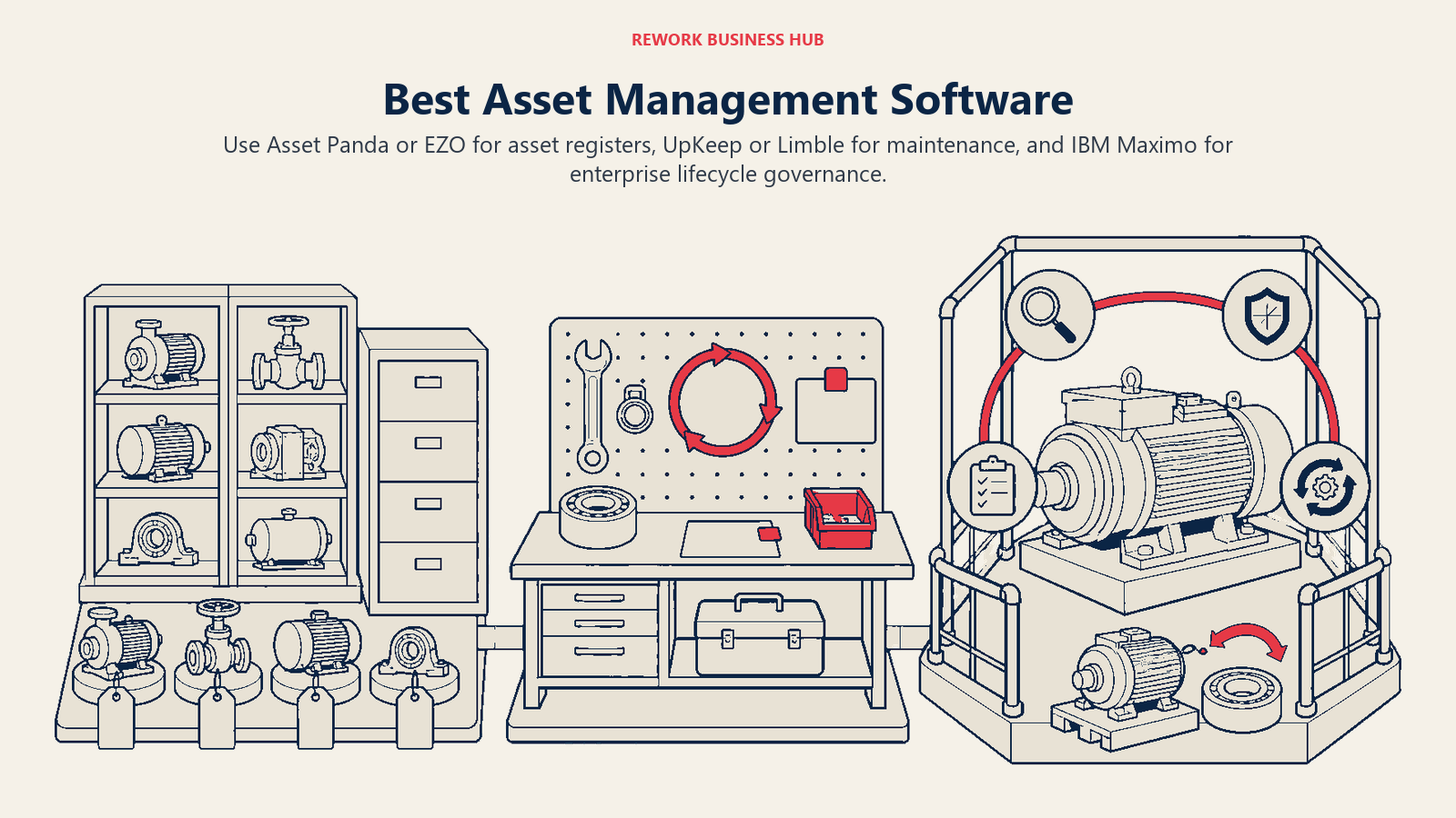 Best asset management software illustrated across asset registers, preventive maintenance, and enterprise lifecycle governance