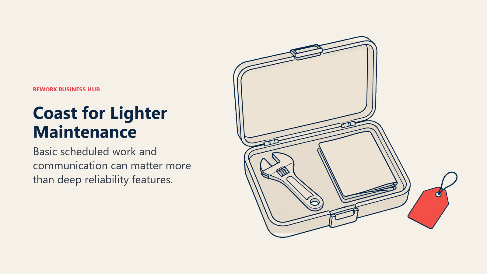 Compact maintenance kit representing Coast for smaller maintenance teams
