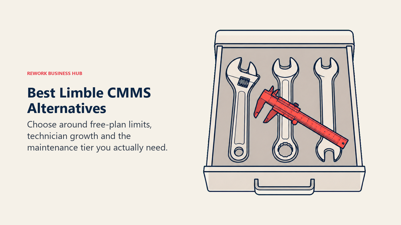 Maintenance tool drawer and caliper representing how to choose a Limble CMMS alternative