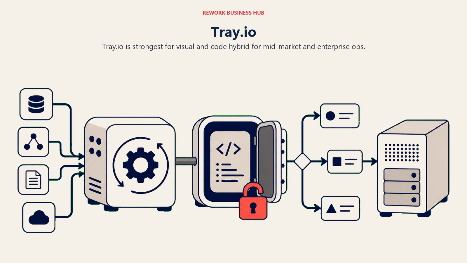 Tray.io illustrated with open engine