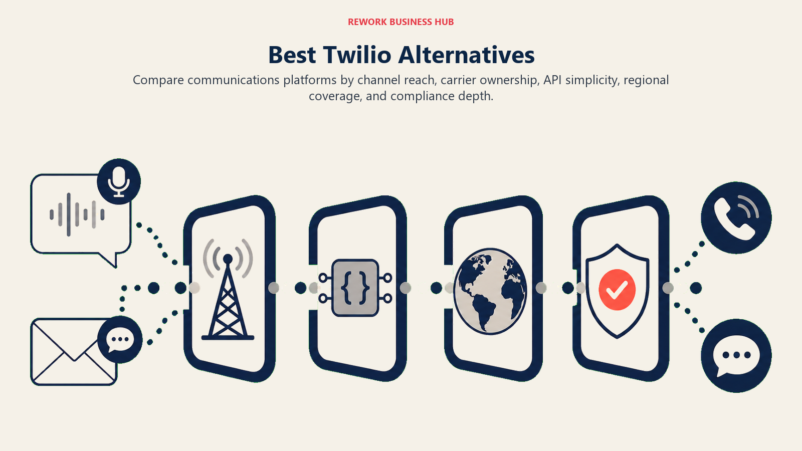 Best Twilio Alternatives illustrated with communications exchange